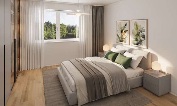 Visualisierung Schlafzimmer (OG) Visualisierung Schlafzimmer (OG) - Doppelhaushälfte in 31199 Diekholzen mit 128m² kaufen