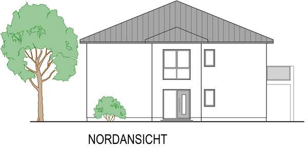 Nordansicht - Erdgeschosswohnung in 31139 Hildesheim mit 121m² kaufen