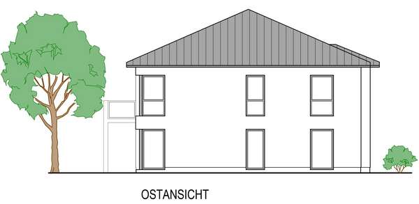 Ostansicht - Erdgeschosswohnung in 31139 Hildesheim mit 121m² kaufen