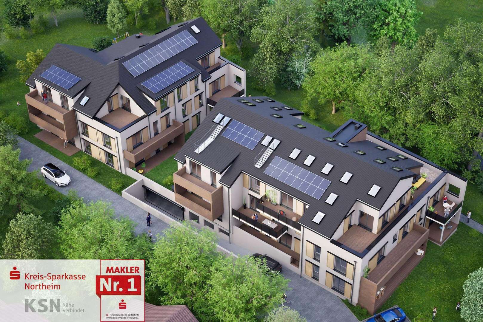 Ansicht Luft Südwest - Dachgeschosswohnung in 37079 Göttingen mit 124m² kaufen