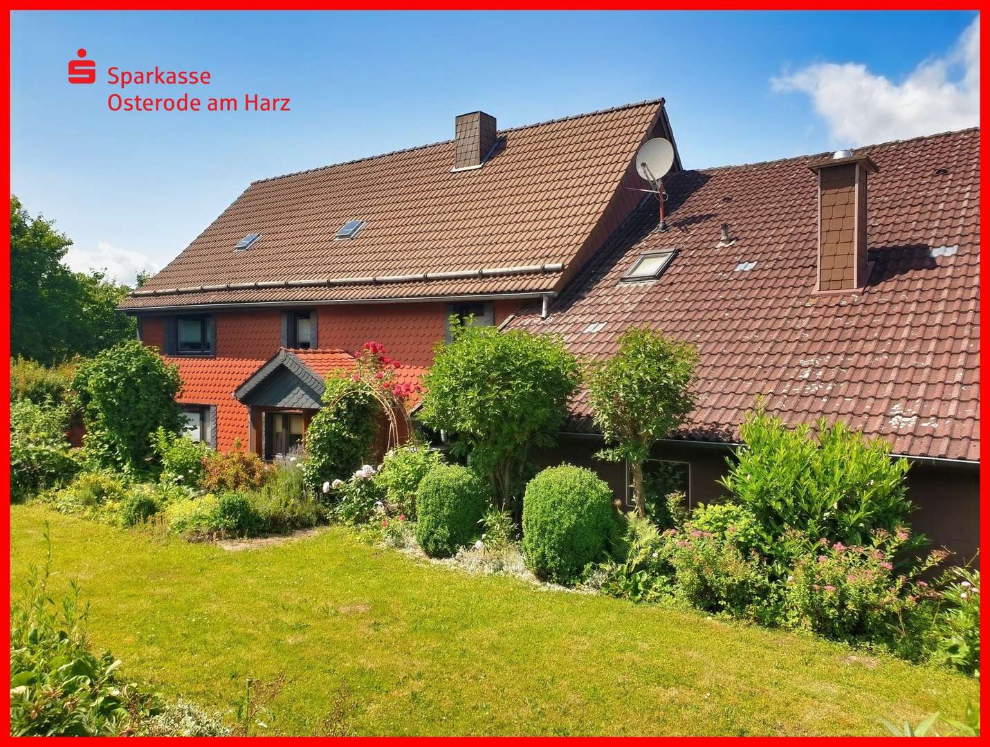 Außen Südansicht mit Garten Außen Südansicht mit Garten - Einfamilienhaus in 37431 Bad Lauterberg mit 150m² kaufen