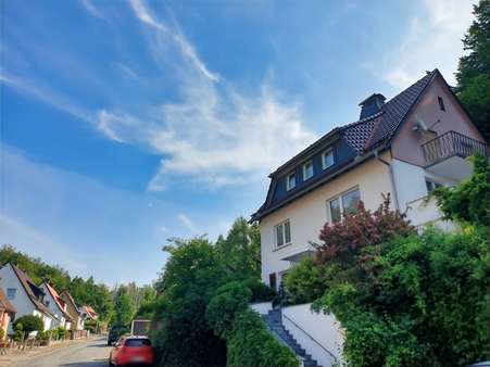Westfassade mit Treppenaufgang Westfassade mit Treppenaufgang - Einfamilienhaus in 37412 Herzberg mit 135m² kaufen