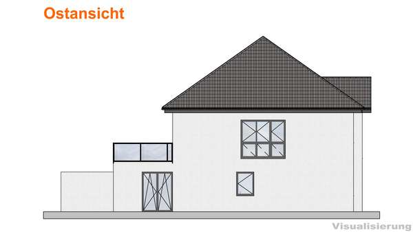 Ostansicht - Erdgeschosswohnung in 49082 Osnabrück mit 82m² kaufen