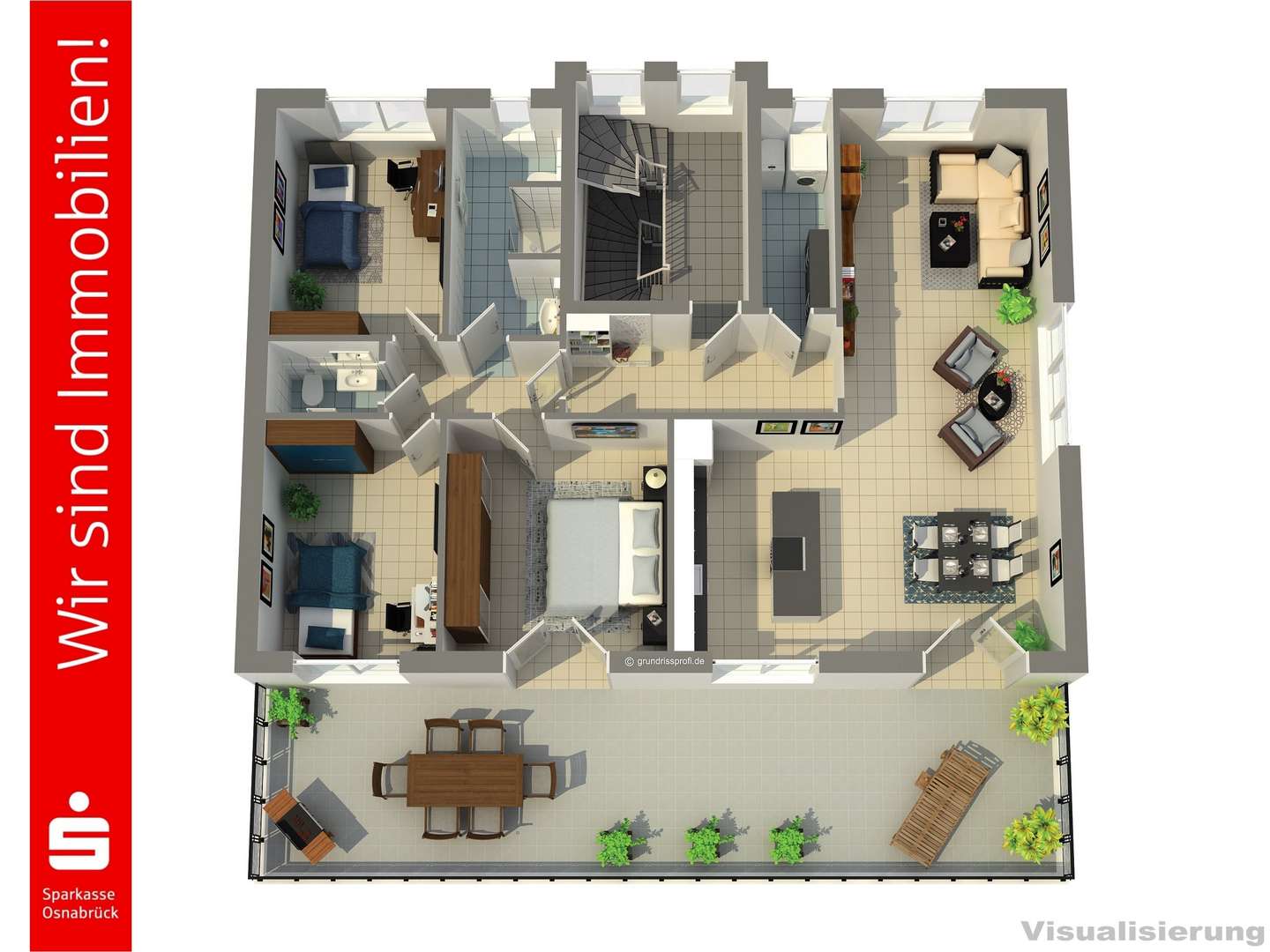 3D-Darstellung Wohnung 3 im OG - Etagenwohnung in 49082 Osnabrück mit 134m² kaufen