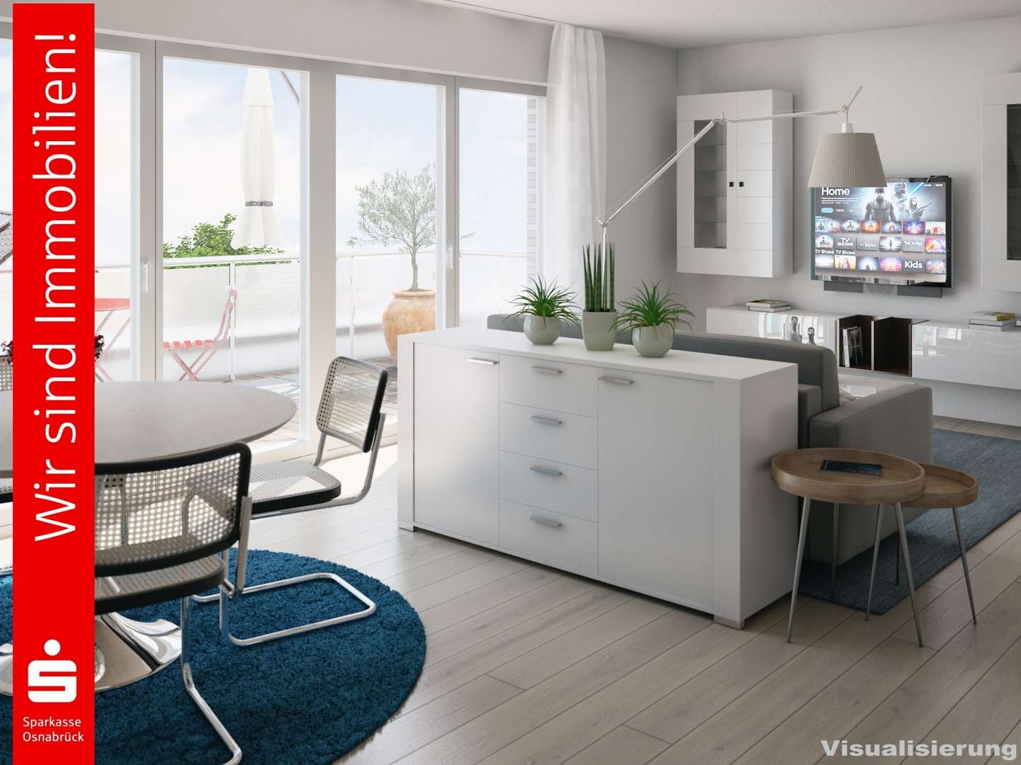 Beispieleinrichtung Wohnzimmer Beispieleinrichtung Wohnzimmer - Erdgeschosswohnung in 49086 Osnabrück mit 62m² kaufen