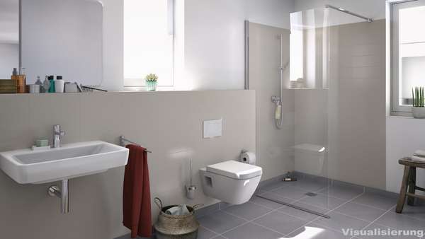 Beispieleinrichtung Bad - Erdgeschosswohnung in 49086 Osnabrück mit 70m² kaufen