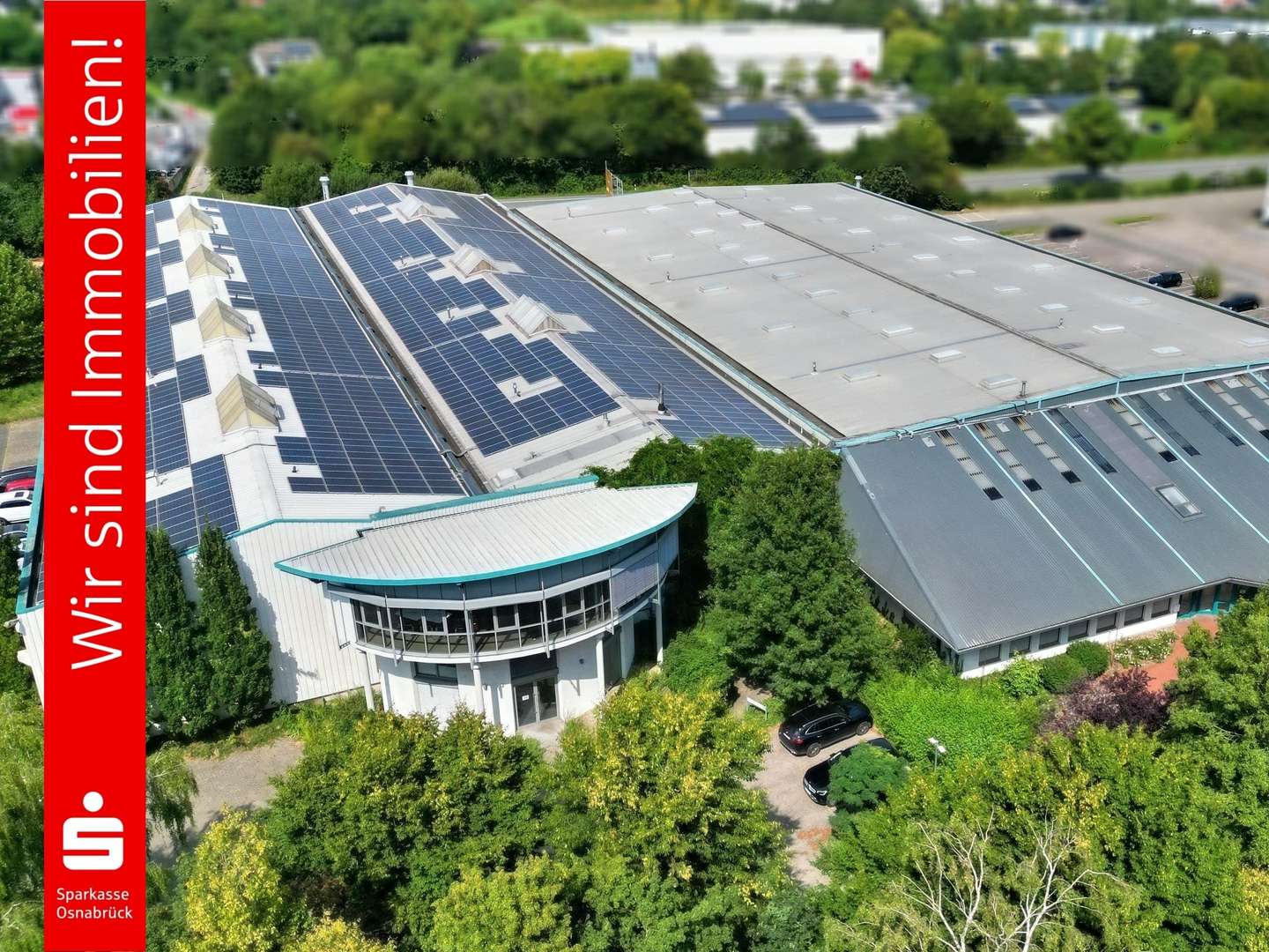 Drohnenaufnahme Drohnenaufnahme - Halle in 49124 Georgsmarienhütte mit 7150m² kaufen