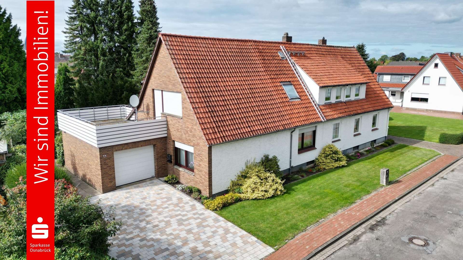 Frontansicht - Doppelhaushälfte in 32361 Preußisch Oldendorf mit 160m² kaufen
