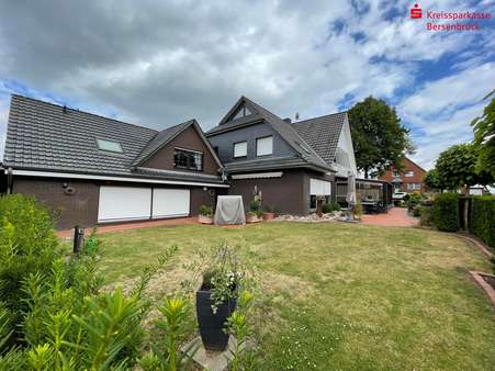 Rückansicht Immobilie, Garten - Zweifamilienhaus in 49584 Fürstenau mit 334m² günstig kaufen