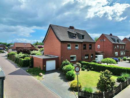 Luftaufnahme - Doppelhaushälfte in 48529 Nordhorn mit 82m² kaufen