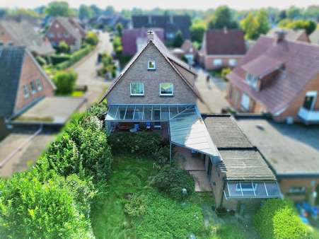 Luftaufnahme, Rückseite Luftaufnahme, Rückseite - Einfamilienhaus in 48531 Nordhorn mit 127m² kaufen