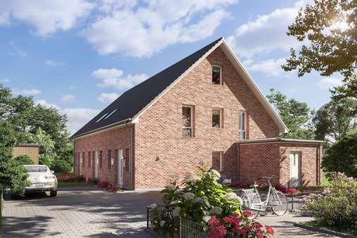 Außenansicht (Visualisierung) Außenansicht (Visualisierung) - Reihenendhaus in 49681 Garrel mit 83m² kaufen