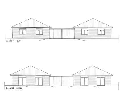 Ansichten Süd und Nord - Bungalow in 26169 Friesoythe mit 98m² kaufen