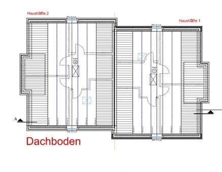 Grundriss Spitzboden komplett - Doppelhaushälfte in 26203 Wardenburg mit 125m² kaufen