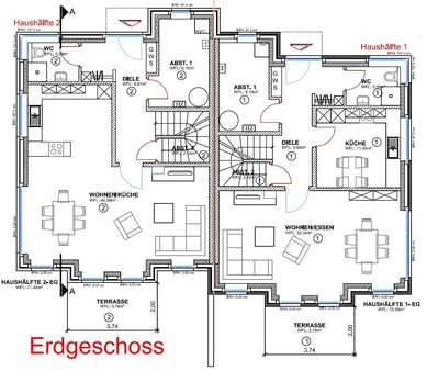 EG 4.3 gesamt  - Doppelhaushälfte in 26203 Wardenburg mit 127m² kaufen