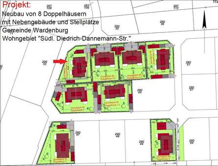 Lageplan 57 Nord Lageplan 57 Nord - Doppelhaushälfte in 26203 Wardenburg mit 126m² kaufen