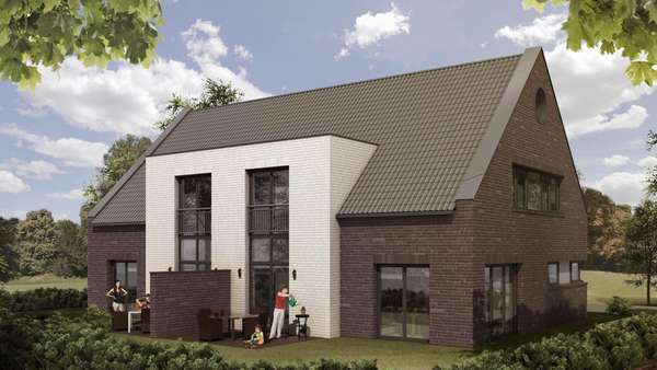 Haustyp 3 Gartenansicht - Doppelhaushälfte in 26203 Wardenburg mit 125m² günstig kaufen