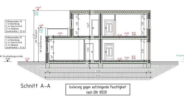 Schnitt Hs. 1 - Mehrfamilienhaus in 26203 Wardenburg mit 296m² günstig kaufen