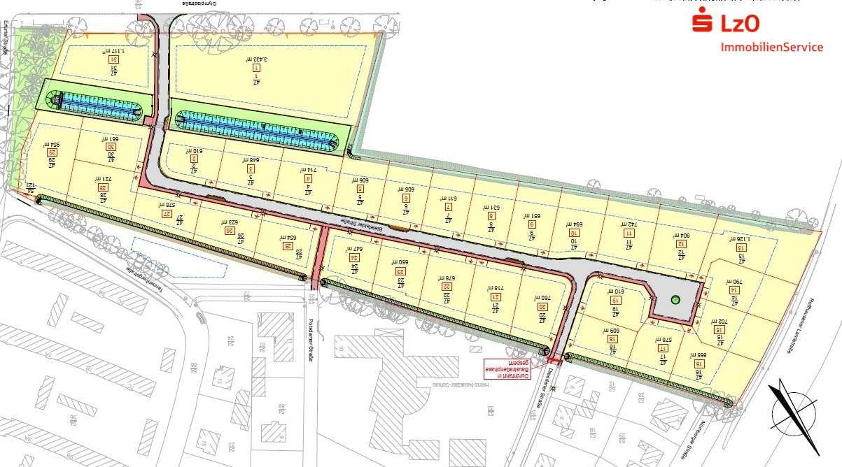 Lageplan Lageplan - Grundstück in 26419 Schortens mit 721m² kaufen