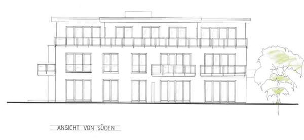 Ansicht Süd - Etagenwohnung in 26349 Jade mit 62m² mieten