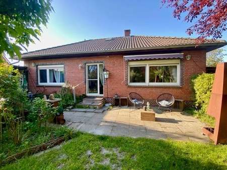 Besonders viel Gestaltungsfreiraum bietet die Terrasse Besonders viel Gestaltungsfreiraum bietet die Terrasse - Einfamilienhaus in 26434 Wangerland mit 98m² kaufen