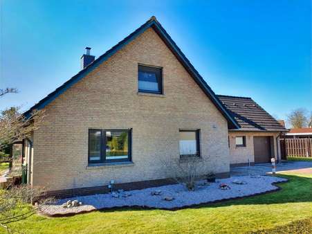Giebelansicht Giebelansicht - Einfamilienhaus in 26639 Wiesmoor mit 111m² kaufen