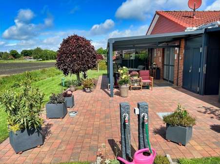Terrasse / Garten - Reihenendhaus in 26624 Südbrookmerland mit 74m² kaufen