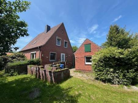 Blick aus dem Garten Blick aus dem Garten - Einfamilienhaus in 26506 Norden mit 115m² kaufen