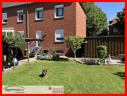 Hintere Hausansicht Hintere Hausansicht - Reihenendhaus in 26721 Emden mit 111m² kaufen