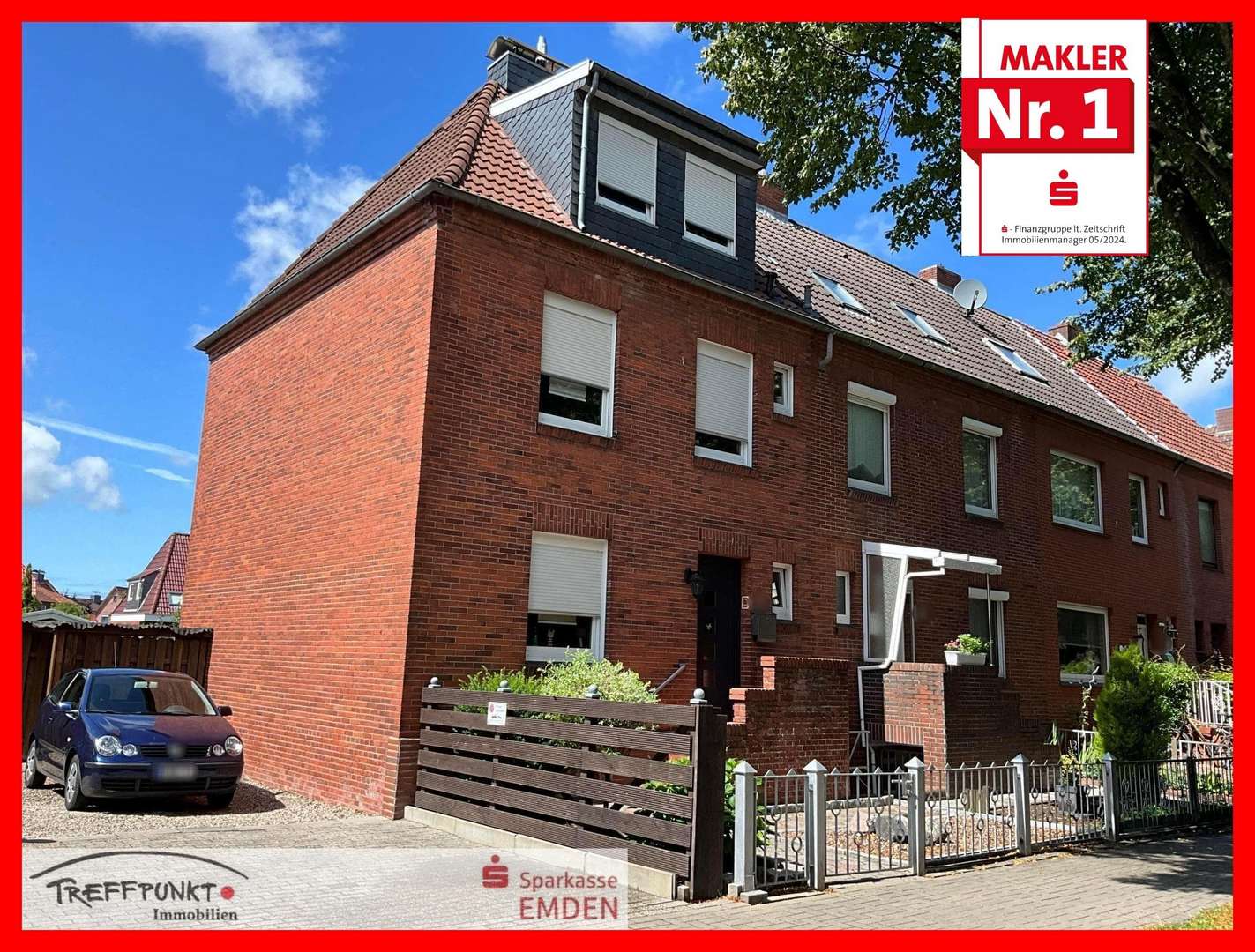 Straßenansicht Straßenansicht - Reihenendhaus in 26721 Emden mit 111m² kaufen