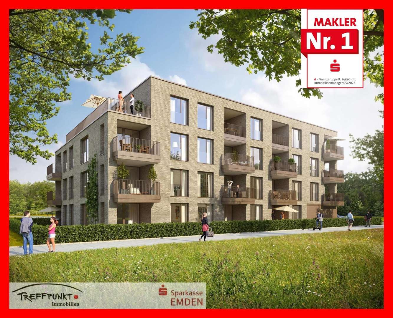 Visualisierung - Erdgeschosswohnung in 26721 Emden mit 47m² kaufen