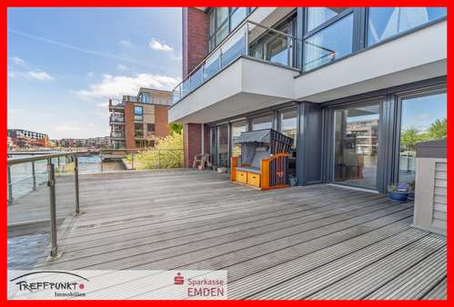 Terrasse Ansicht II - Erdgeschosswohnung in 26725 Emden mit 78m² kaufen