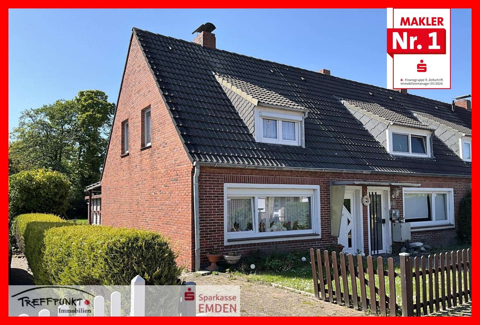 Straßenansicht - Reihenendhaus in 26721 Emden mit 82m² kaufen