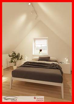 Schlafzimmer im Dachgeschoss - Einfamilienhaus in 26721 Emden mit 55m² kaufen
