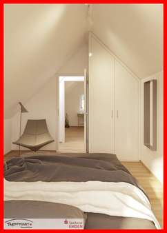 zwei Schlafzimmer im Dachgeschoss - Einfamilienhaus in 26721 Emden mit 70m² kaufen