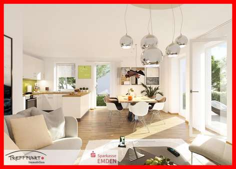 Ess- und Wohnzimmer - Bungalow in 26721 Emden mit 95m² kaufen