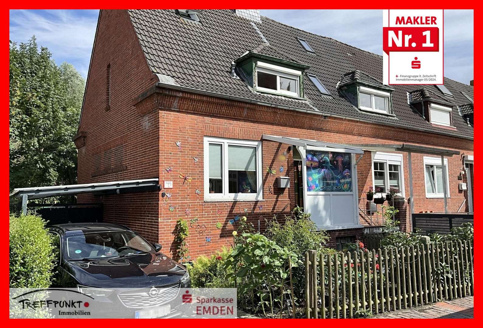 Straßenansicht Straßenansicht - Reihenendhaus in 26721 Emden mit 78m² kaufen