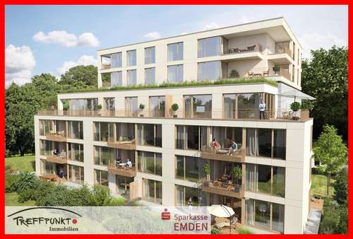 Außenansicht Süd Außenansicht Süd - Etagenwohnung in 26725 Emden mit 56m² kaufen