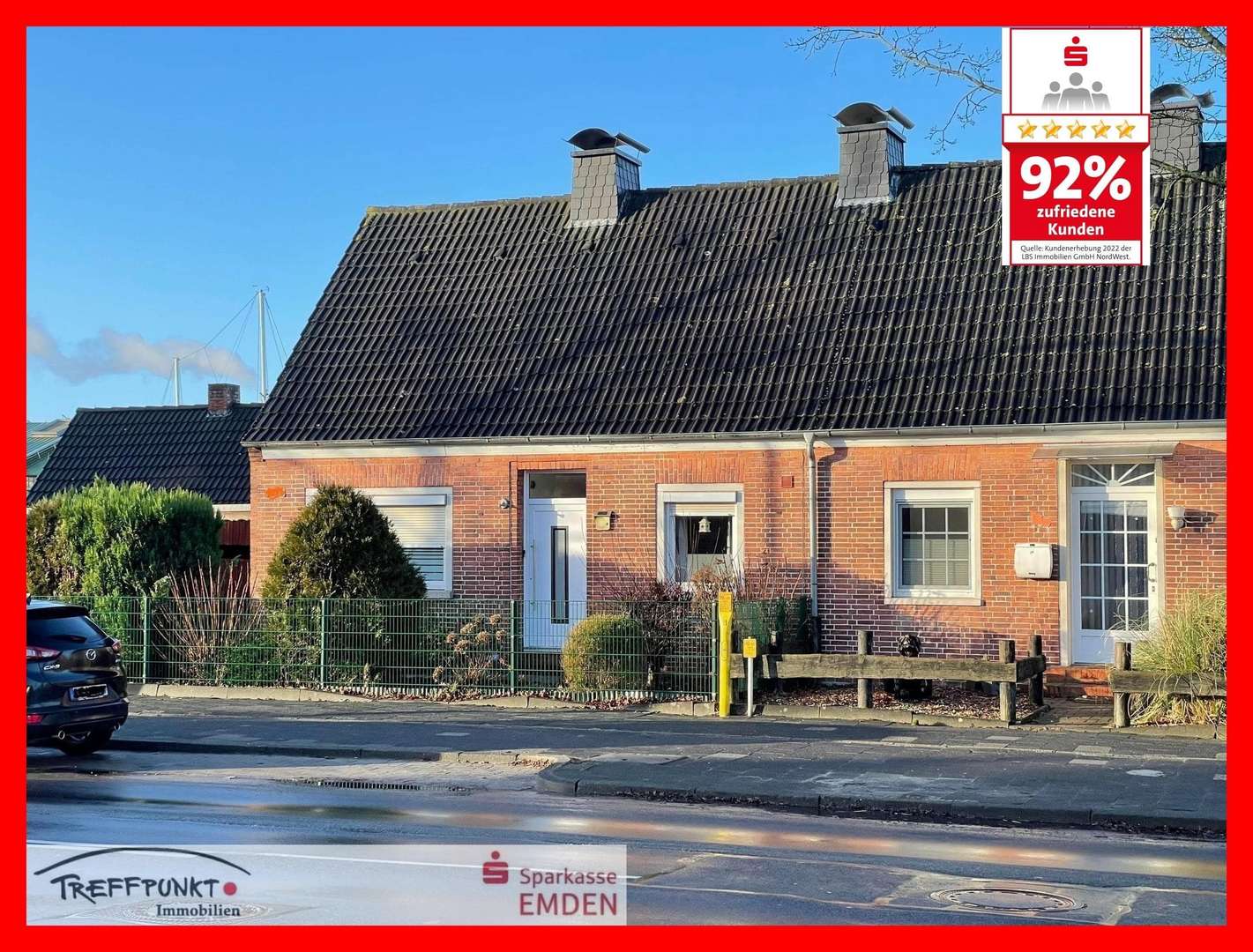 Frontansicht - Doppelhaushälfte in 26725 Emden mit 90m² günstig kaufen