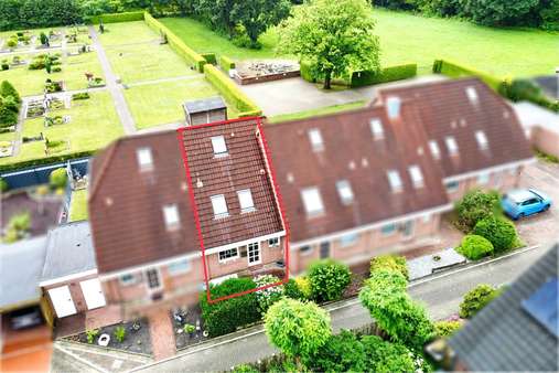 Vogelperspektive Vogelperspektive - Reihenmittelhaus in 26810 Westoverledingen mit 62m² kaufen