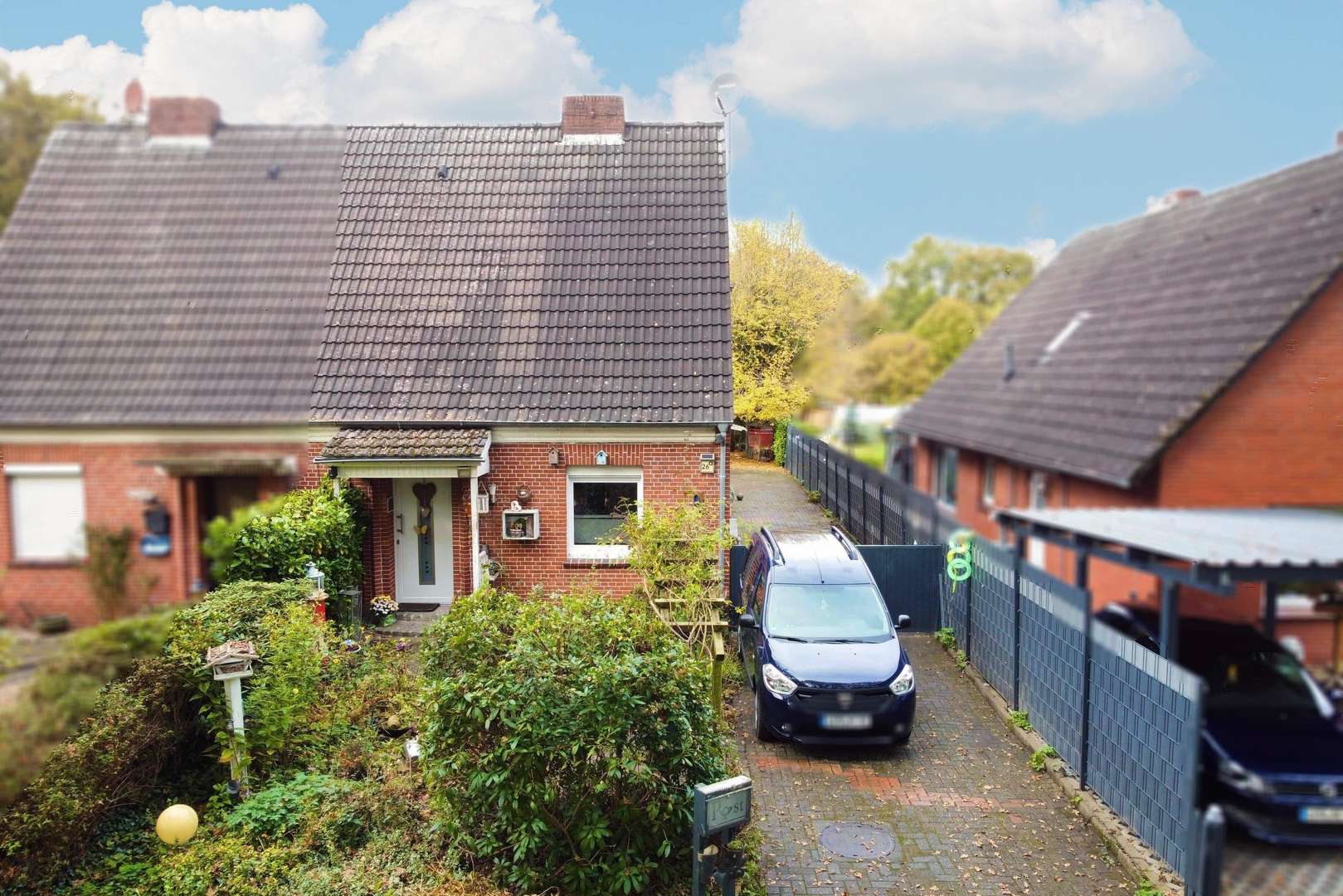 Vorderansicht - Doppelhaushälfte in 26835 Brinkum mit 95m² günstig kaufen