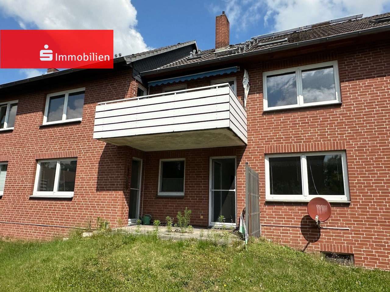Gartenansicht mit Terrasse Gartenansicht mit Terrasse - Erdgeschosswohnung in 28844 Weyhe mit 63m² kaufen