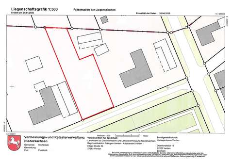 Flurkarte - Grundstück in 27308 Kirchlinteln mit 1125m² kaufen