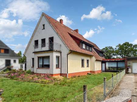 Straßenansicht - Zweifamilienhaus in 27339 Riede mit 167m² kaufen