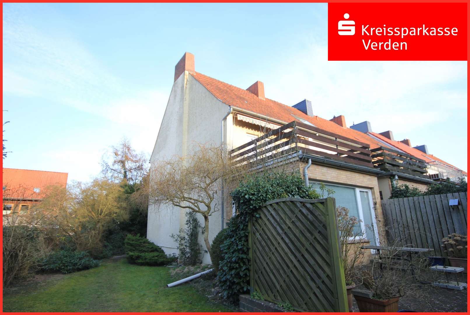 Gartenansicht Gartenansicht - Reihenendhaus in 27283 Verden mit 85m² kaufen