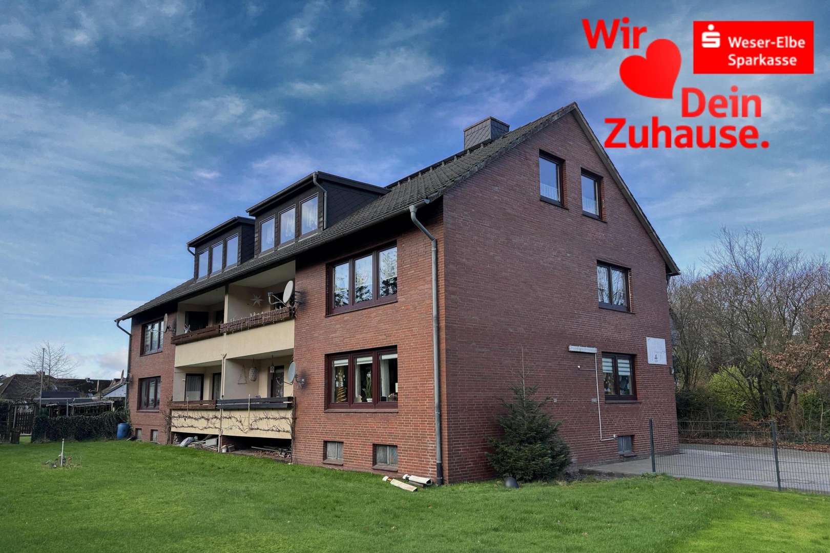 Garten- und Giebelansicht - Mehrfamilienhaus in 27639 Wurster Nordseeküste mit 512m² kaufen