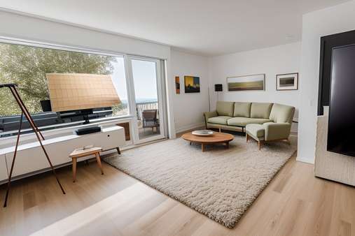 Wohnzimmer Homestaging - Doppelhaushälfte in 40882 Ratingen mit 133m² kaufen