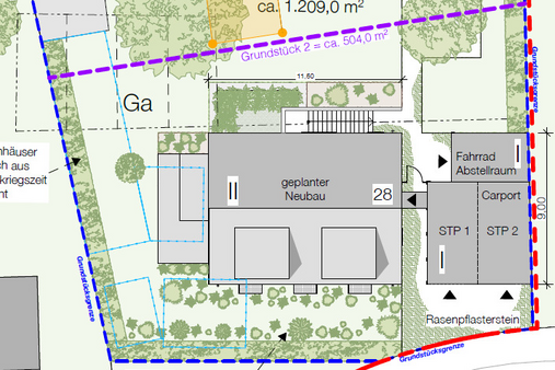 Bauvoranfrage - Grundstück in 40549 Düsseldorf mit 504m² günstig kaufen