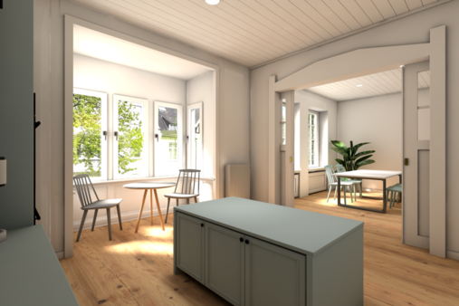 Küche visualisiert - Etagenwohnung in 42655 Solingen mit 97m² kaufen