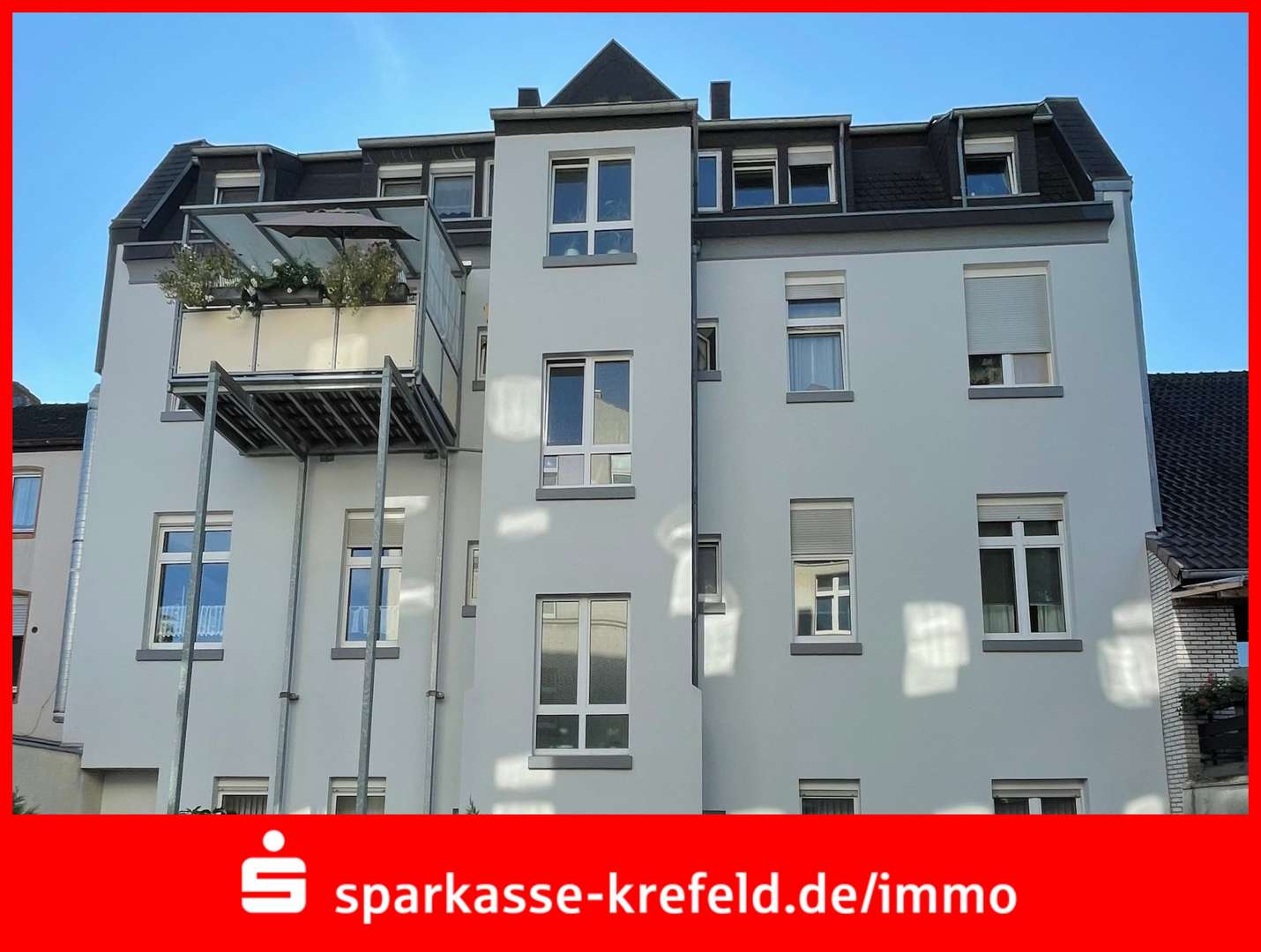 Rückansicht mit Balkon - Etagenwohnung in 41747 Viersen mit 99m² kaufen